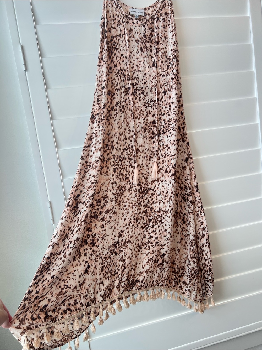 Country Road Blush Animal-Print Maxi Skirt